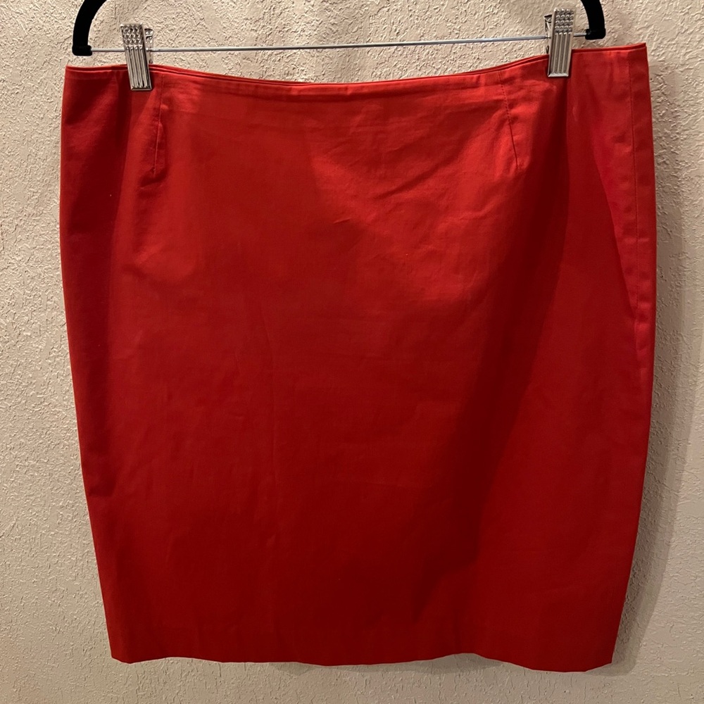 Lafayette 148 New York Vibrant Red Pencil Skirt
